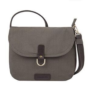 NEW Travelon Courier Stone Gray Anti-Theft Saddle Crossbody Bag, travel bag new